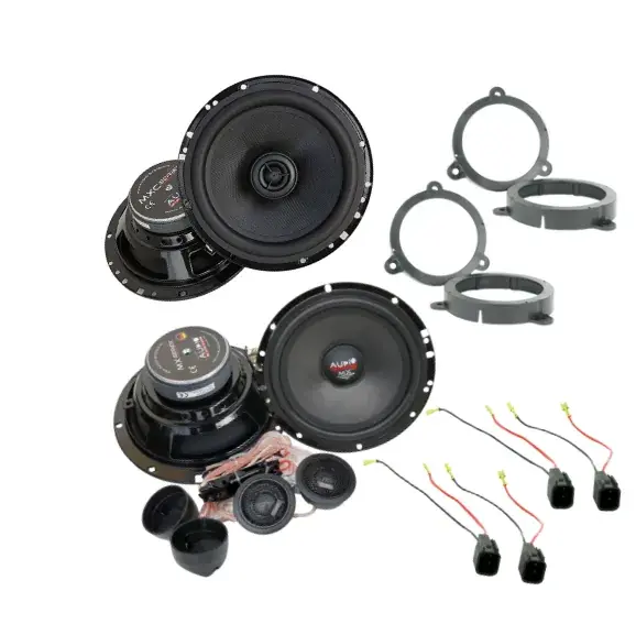 Super ofertă Pachet cu 2 difuzoare componente si 2 difuzoare coaxiale dedicate Renault Megane 2008-2012, cu inele si cablaj plug and play