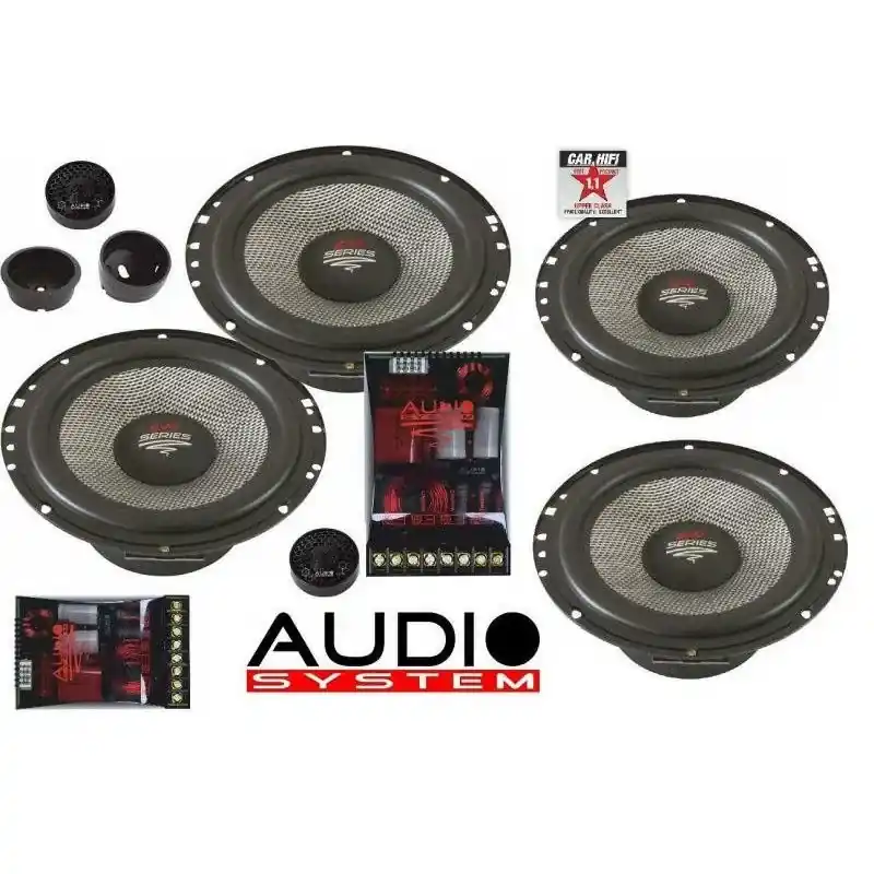 Reducere extra Kit Difuzoare Component Audio System X-165 4 căi 165mm Kickbass Crossovere plug'n'play 2x300/220 watt 2 Ohm