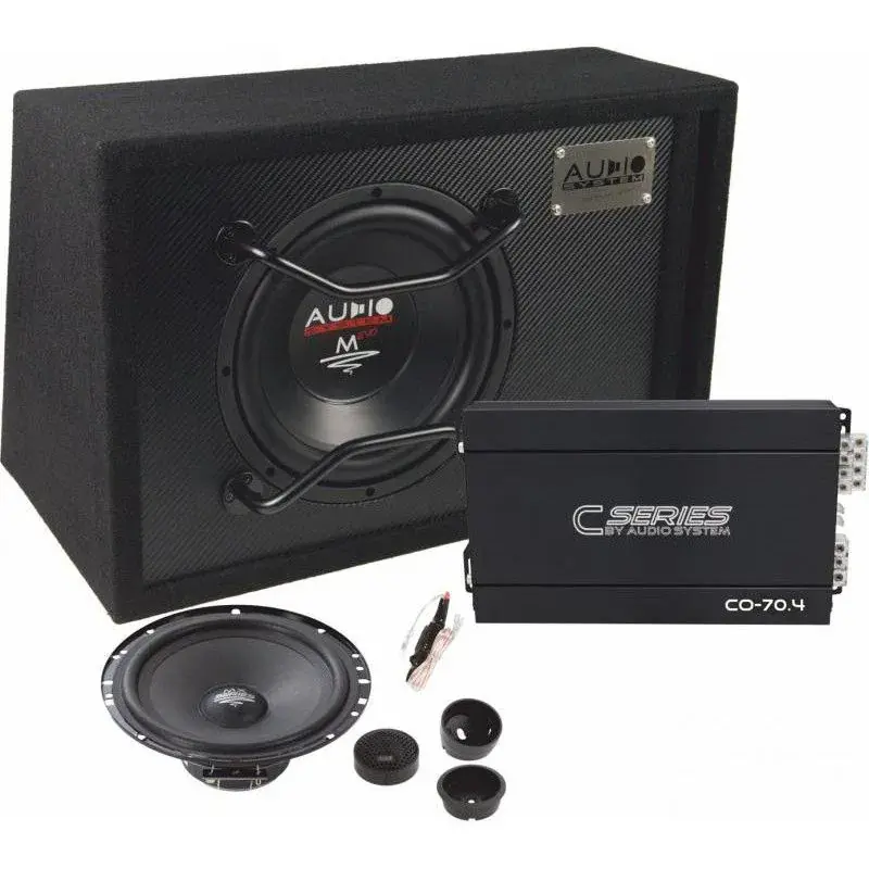 PACHET AMPLIFICATOR , DIFUZOARE,  SUBWOOFER R M10 EVO BR+DIFUZOARE MX 165 EVO+AMPLIFICATOR CO-70.4 Noutate