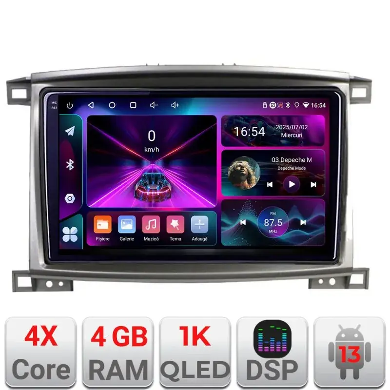 Calitate înaltă Navigatie Toyota Land Cruiser L100 2002-2008 A-L100  4+64 InCell Display 1K Android Waze USB Navigatie Internet Youtube Radio