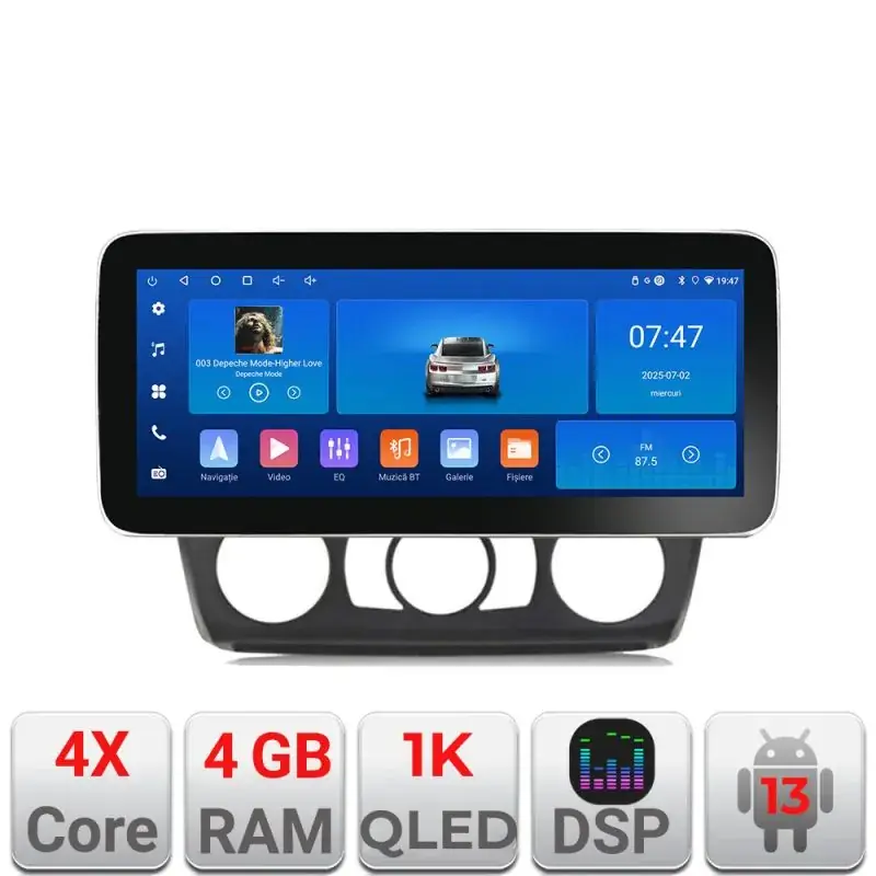 Calitate înaltă Navigatie BMW Seria 1 E87 2007-2011 clima manuala K-bmw117-manual Edotec 4+64 12.3 inch Incell 1K android Wifi 5Ghz gps internet