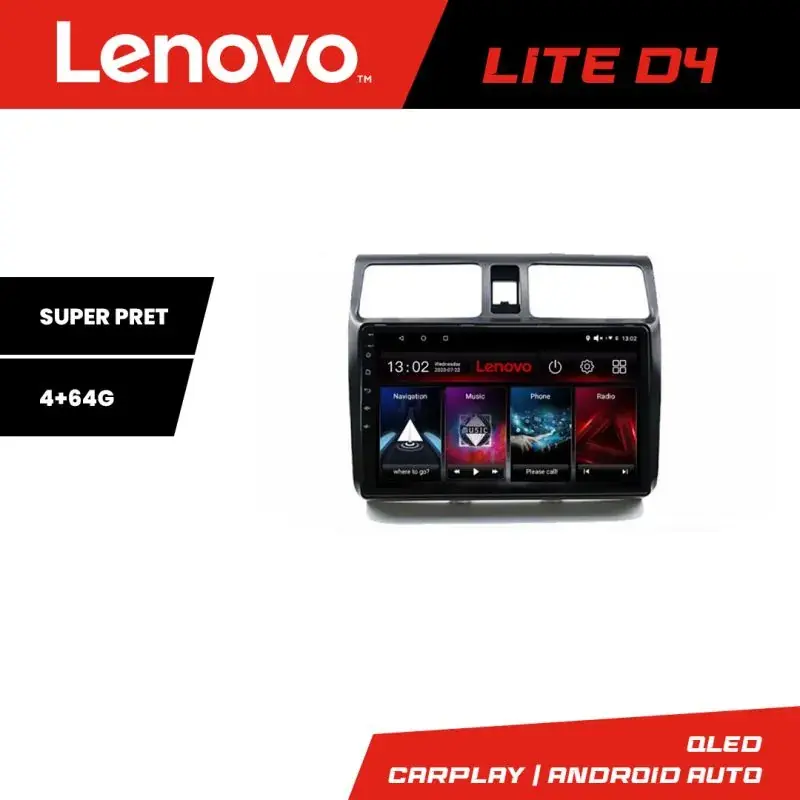Calitate înaltă Navigatie Suzuki Swift 2003-2010 Lenovo Kit-SWIFT 4+64 GB Android Waze USB Navigatie Internet Youtube Radio