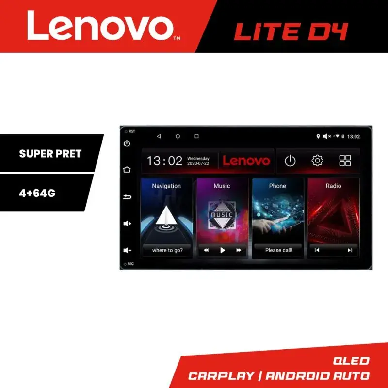 Calitate înaltă Navigatie Toyota Auris 2007-2013 Lenovo Kit-auris-2013 4+64 GB Android Waze USB Navigatie Internet Youtube Radio