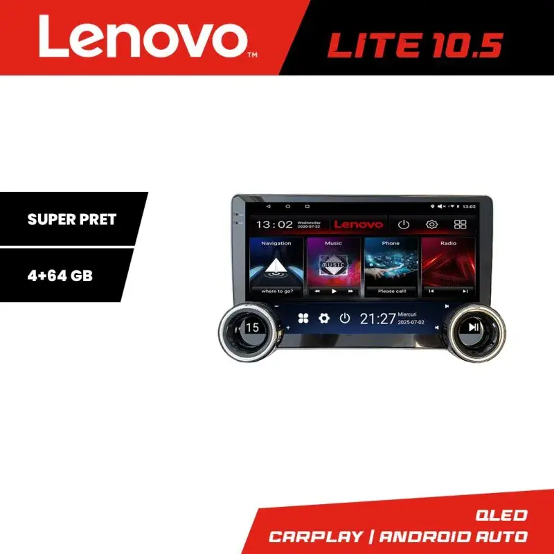 Ultima șansă Navigatie Toyota Corolla Lenovo  8 core 4+64 10.5 inch Incell 1K android Wifi 5Ghz gps internet  Kit-063