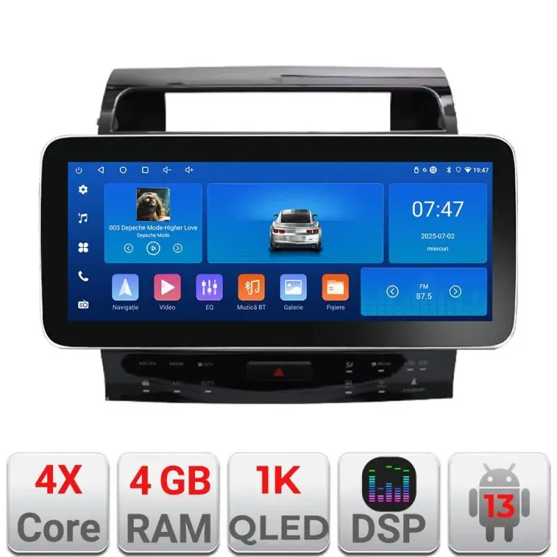 Calitate înaltă Navigatie Toyota Land Cruiser V8 L200 2009-2020 Edotec Incell 1K 12.3 inch  4+64 carplay android auto radio internet kit-381-type-b+EDT-E212-RK+kit-10-9