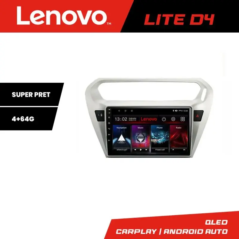 Transport gratuit Navigatie Peugeot 301 Citroen C-Elisee Lenovo Kit-301 4+64 GB Android Waze USB Navigatie Internet Youtube Radio v1