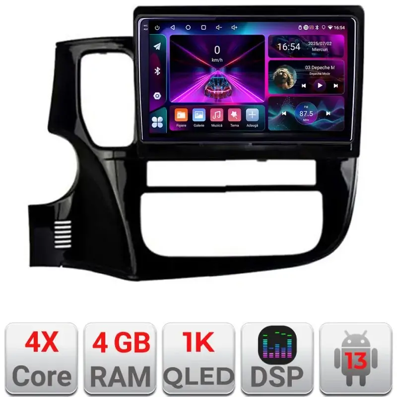 Bestseller Navigatie Mitsubishi Outlander 2014- A-1230  4+64 InCell Display 1K Android Waze USB Navigatie Internet Youtube Radio