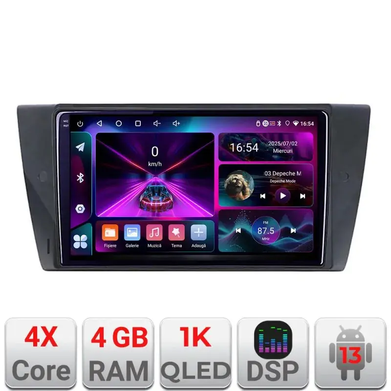 Vezi acum Navigatie BMW Seria 3 E90 A-095  4+64 InCell Display 1K Android Waze USB Navigatie Internet Youtube Radio