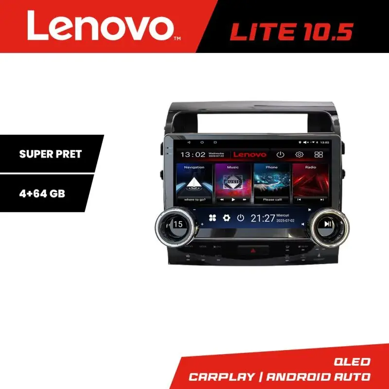 Calitate înaltă Navigatie Toyota Land Cruiser V8 L200 2008-2019 Lenovo  8 core 4+64 10.5 inch Incell 1K android Wifi 5Ghz gps internet  Kit-381-type-a