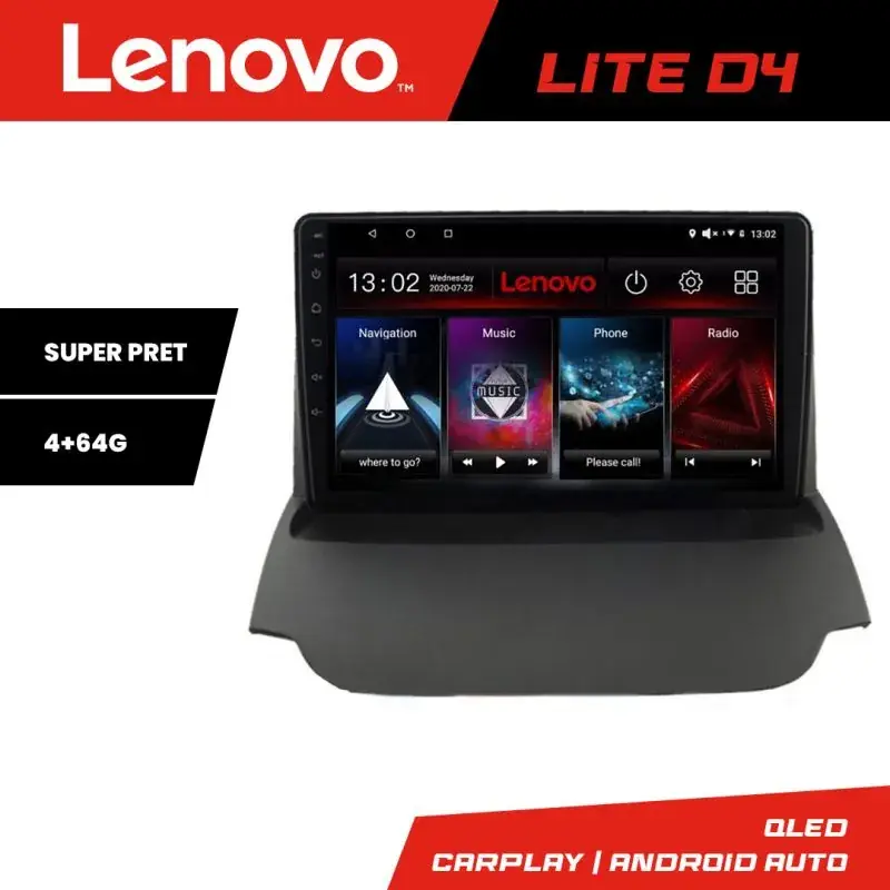 Vezi acum Navigatie Ford Ecosport 2017- Lenovo Kit-ECOSPORT 4+64 GB Android Waze USB Navigatie Internet Youtube Radio