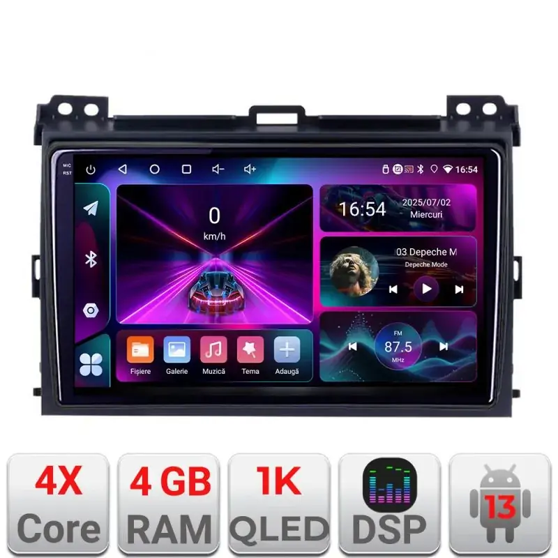 Bestseller Navigatie Toyota Prado 2007- A-456 4+64 InCell Display 1K Android Waze USBNavigatie Internet Youtube Radio V1
