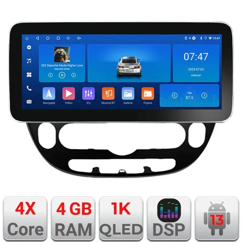 Vezi acum Navigatie Kia Soul 2014-2019 Edotec 4+64 12.3 inch Incell 1K android Wifi 5Ghz gps internet  Kit-soul-2014