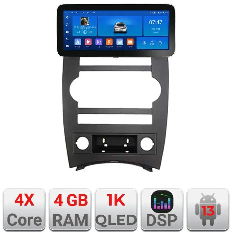 Bestseller Navigatie Jeep Commander Edotec 4+64 12.3 inch Incell 1K android Wifi 5Ghz gps internet  Kit-commander