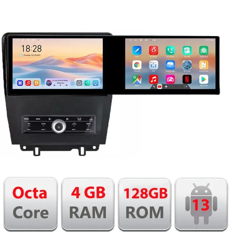 Calitate înaltă Navigatie Ford Mustang 2009-2014 Edotec 2 ecrane  8 core 4+128 21.6 inch Incell android Wifi 5Ghz gps internet