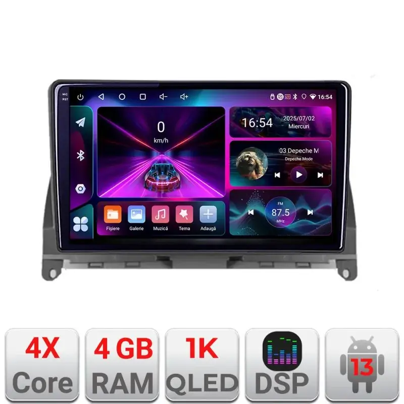 Vezi acum Navigatie Mercedes W204 2008-2012 A-W204  4+64 InCell Display 1K Android Waze USB Navigatie Internet Youtube Radio