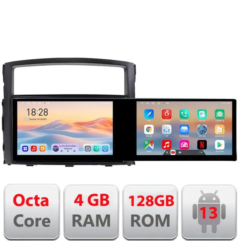 Vezi acum Navigatie Mitsubishi Pajero Kit-452 Edotec 2 ecrane  8 core 4+128 21.6 inch Incell android Wifi 5Ghz gps internet