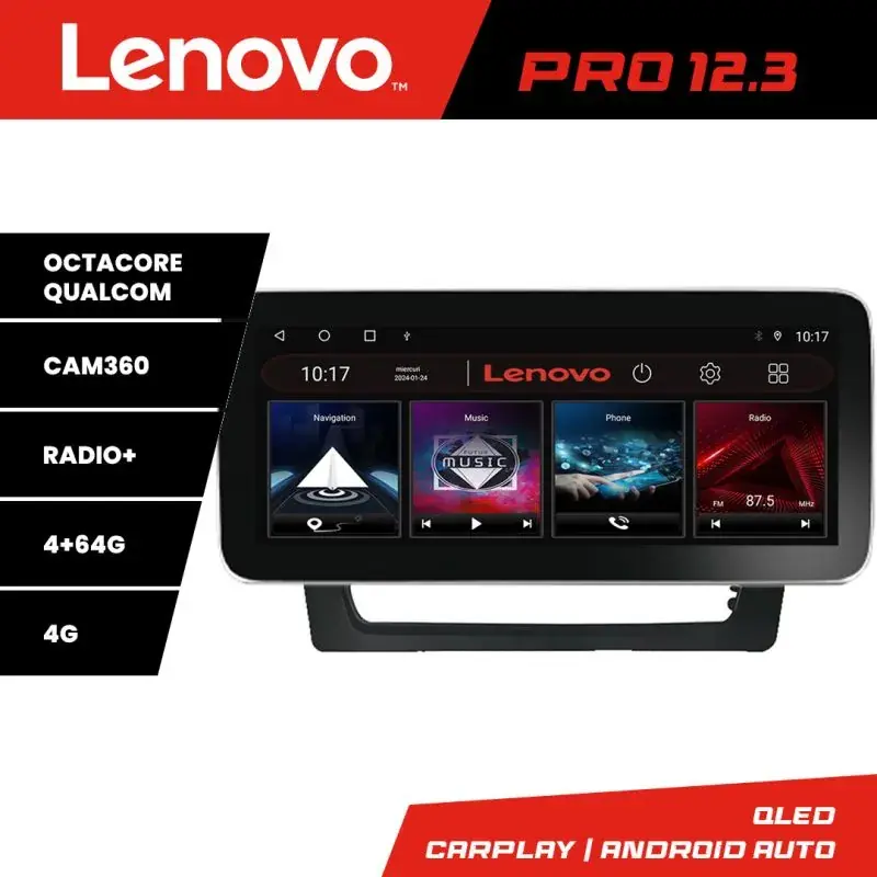 Reducere extra Navigatie Mitsubishi ASX 2020 K-asx2020 Lenovo PRO 4+64 12.3 inch qled android 4G DSP gps internet a
