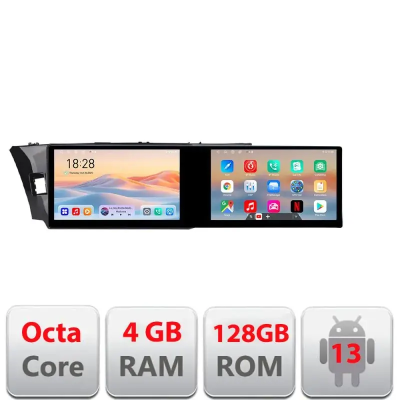 Vezi acum Navigatie Toyota Corolla 2013-2017 Kit-470 Edotec 2 ecrane  8 core 4+128 21.6 inch Incell android Wifi 5Ghz gps internet