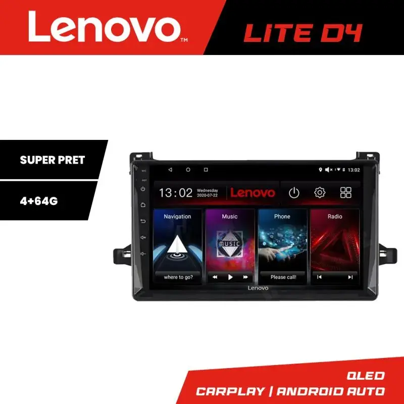 Transport gratuit Navigatie Toyota Prius dupa 2015 Lenovo Kit-TY50 4+64 GB Android Waze USB Navigatie Internet Youtube Radio