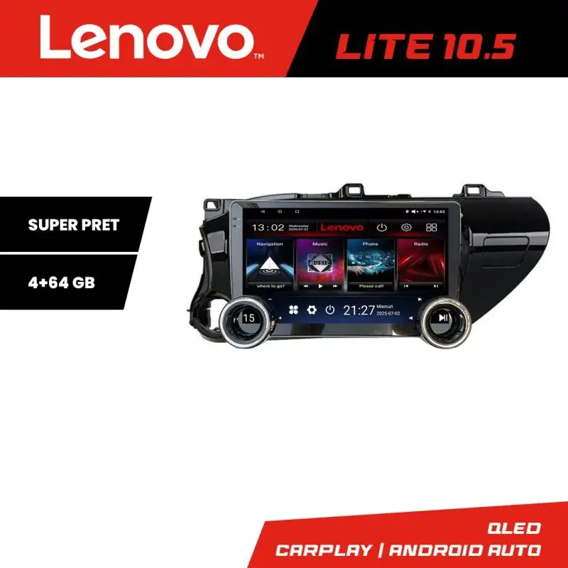 Super ofertă Navigatie TOYOTA Hilux 2016- Kit-TY59 Lenovo  8 core 4+64 10.5 inch Incell 1K android Wifi 5Ghz gps internet  Co