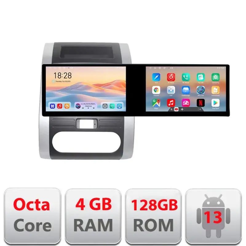 Ultima șansă Navigatie Nissan X-trail old Kit-001 Edotec 2 ecrane  8 core 4+128 21.6 inch Incell android Wifi 5Ghz gps internet