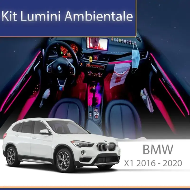 Reducere extra Lumini ambientale  BMW X1 (F48) 2016-2020 dedicat set complet control telefon sau sistem original