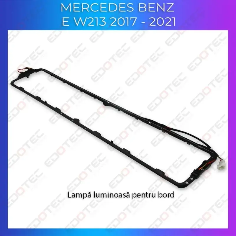 Lumini Ambientale chenar display 64 de culori Mercedes E W213 2017-2021 control pe sistemul original sau telefon Livrare rapidă