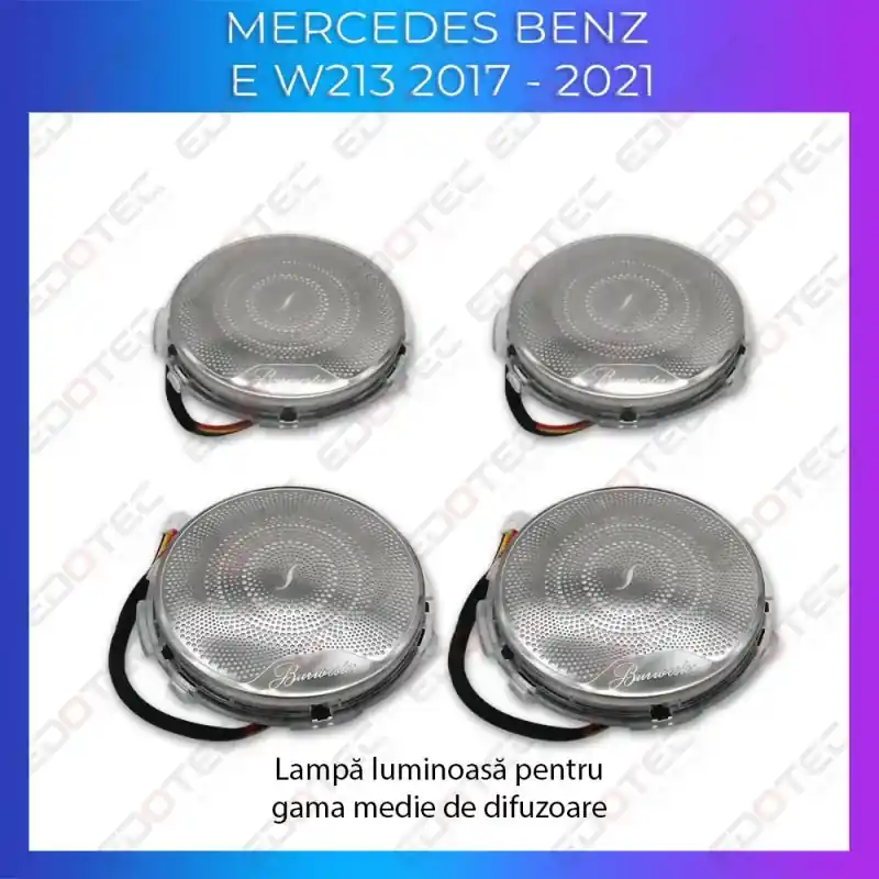 Reducere specială Lumini Ambientale capace difuzoare Mercedes E W213 2017-2021 control pe sistemul original sau telefon
