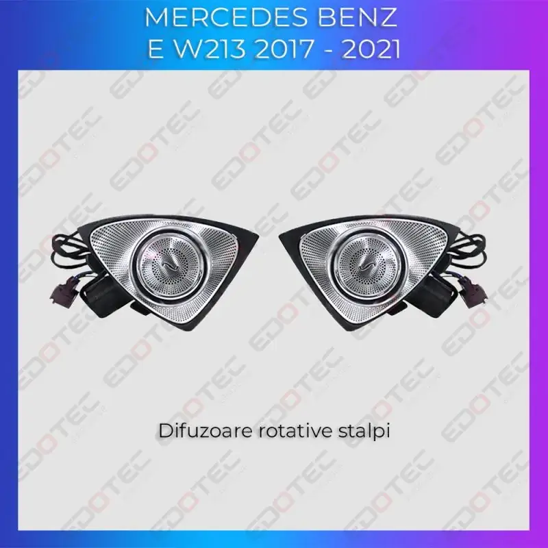 Comandă acum Lumini Ambientale difuzoare rotative stalpi Mercedes E W213 2017-2021 control pe sistemul original sau telefon