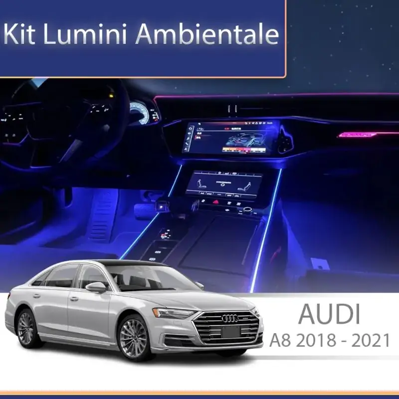 Cumpărături sigure Lumini ambientale Audi  A8 2018-2021 set complet control telefon sau sistem original