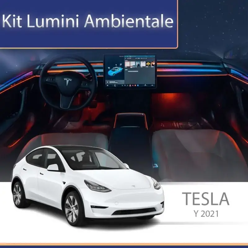 Preț mic Lumini ambientale Tesla Model Y 2021-2022 set complet control telefon