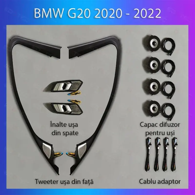 Calitate înaltă Lumini Ambientale BMW Seria 3 2020-2022 dedicat difuzor înalte, difuzor iluminat control telefon sau sistem original