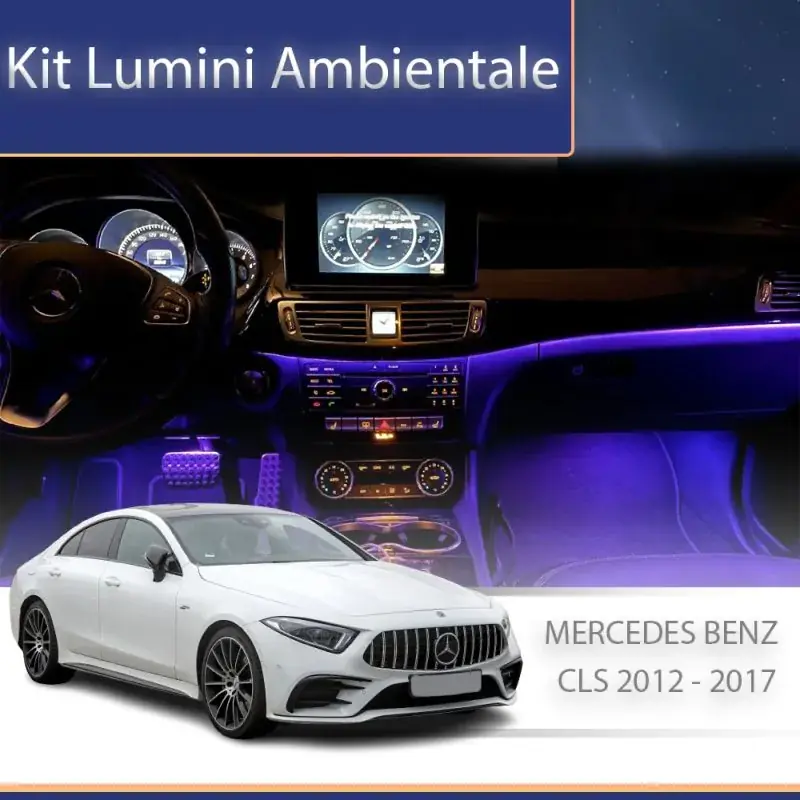 Retur ușor Lumini ambientale Mercedes CLS  W218 2012-2017 dedicat set complet control telefon sau sistem original