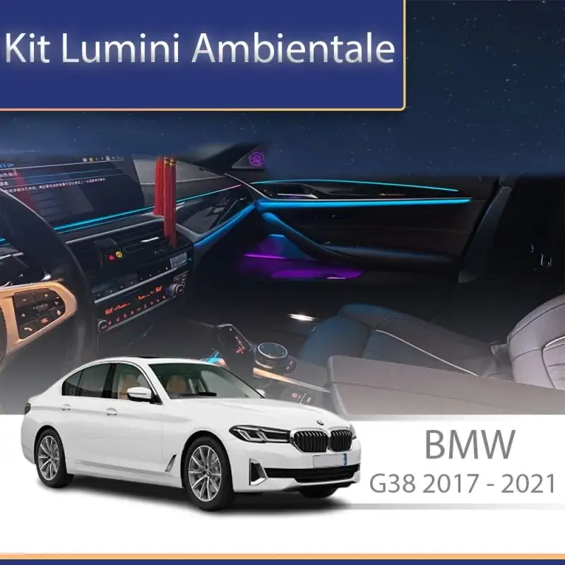 Lumini Ambientale BMW Seria 5 2017-2021 dedicat set complet control telefon sau sistem original Preț redus