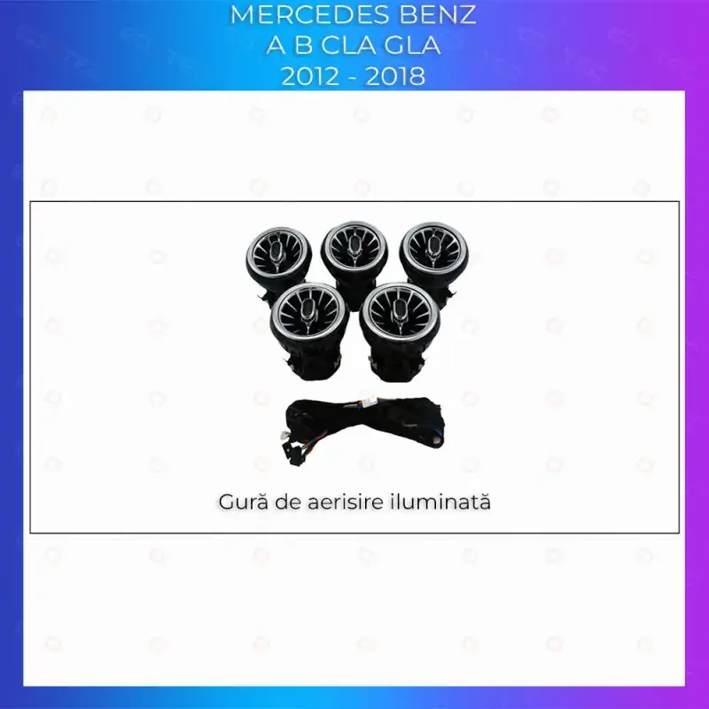 Promoție Lumini ambientale Mercedes VENTS dedicat ventilator iluminat control telefon sau sistem original