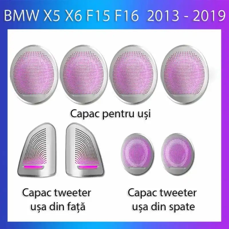 Comandă acum Lumini Ambientale BMW Seria X5 X6 2013-2019 dedicat capace iluminate control telefon sau sistem original