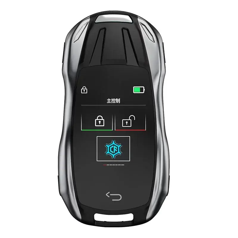 Cheie smart Porsche cu touchscreen keyless entry argintiu 828 Bestseller