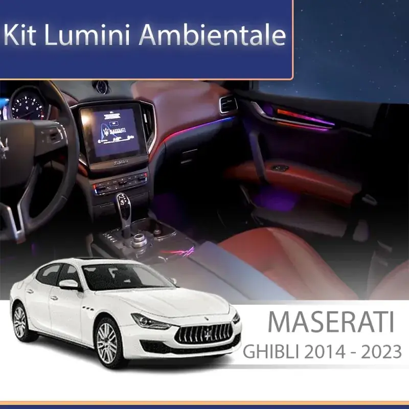 Reducere Lumini ambientale Maserati Ghibli  Quattroporte 2013-2022 set complet control telefon sau sistem original