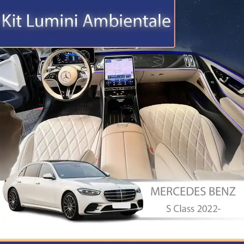 Lumini ambientale Mercedes  set complet control telefon sau sistem original Cumpără acum
