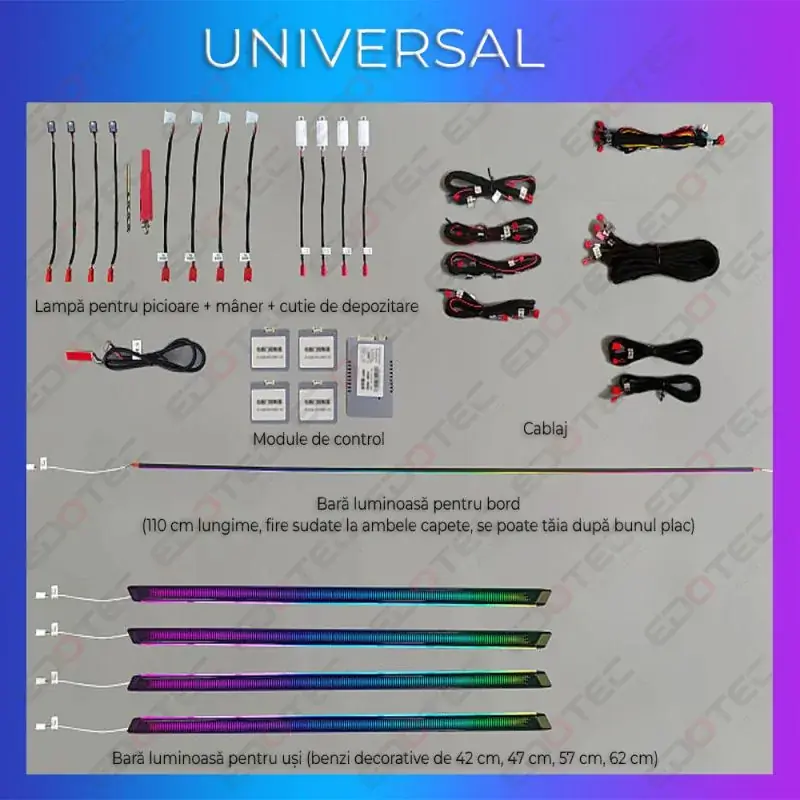 Lumini ambientale Universal set complet control telefon sau sistem original Retur ușor