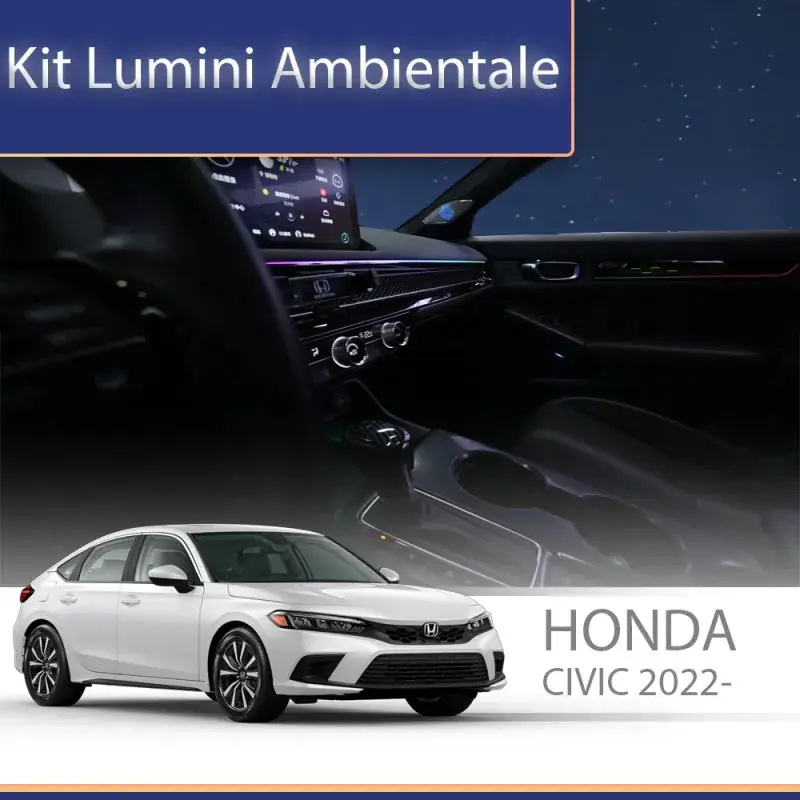 Promoție Lumini ambientale Honda Civic 2022 set complet control telefon sau sistem original