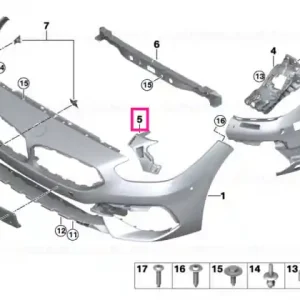 Additional installation bumper fr.left - BMW Calitate înaltă
