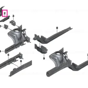 Ultima șansă Stâlp suport interior cală roată stânga - BMW - Mini