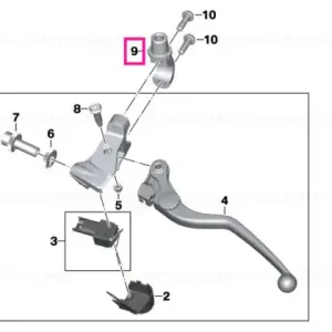 Clamp with mirror mount - BMW Motorrad Livrare expres
