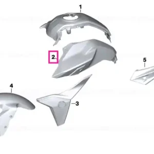 Ultima șansă Lateral trim panel right SILVER - BMW Motorrad