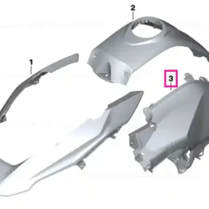 Tank trim, left ASPHALT-GREY - BMW Motorrad Preț redus