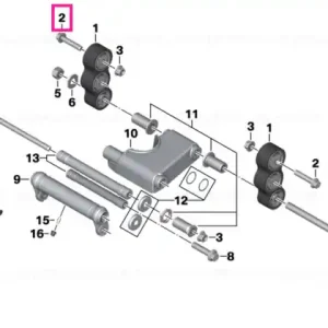 Cumpără online Șurub hexagonal cu guler M12X1,5X60-10.9 - BMW Motorrad