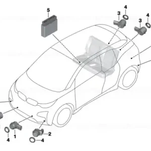 Ultrasonic sensor, Capparis White YB85  YB88 - BMW Nu rata