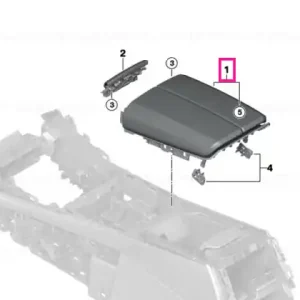 Armrest,centre console, leather SCHWARZ - BMW Ieftin
