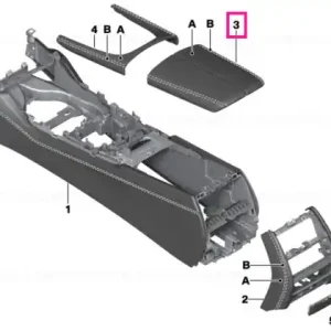 Armrest, leath.front, with dec.stitching INDIVIDUAL - BMW Chilipir